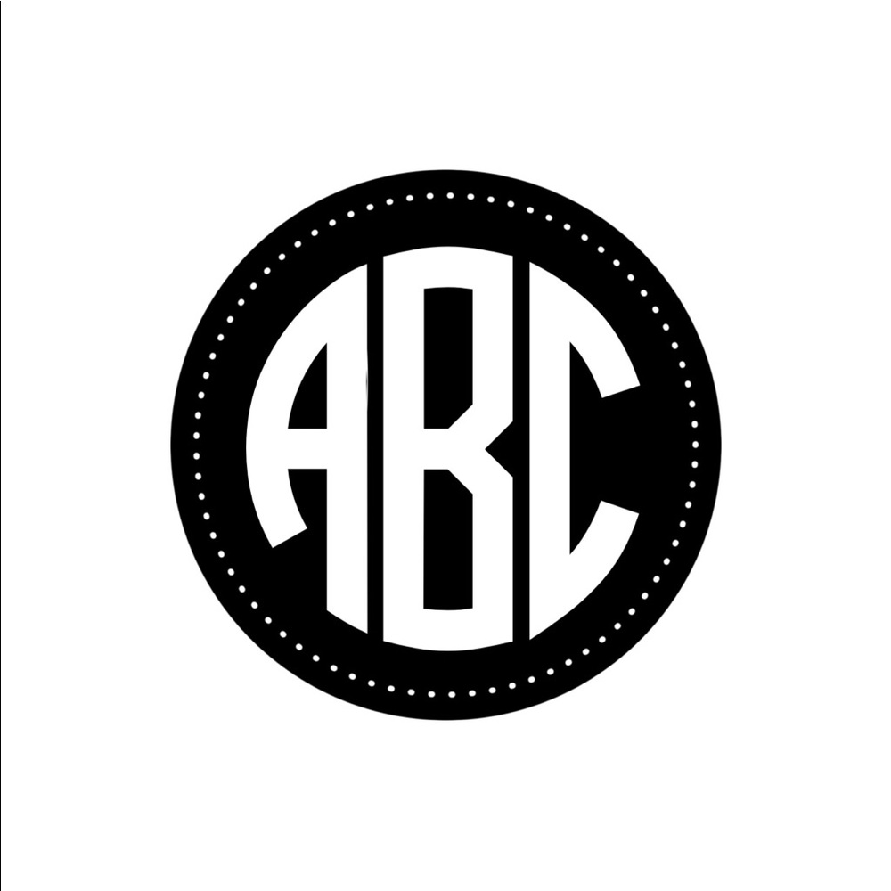 Vinyl sticker monograms